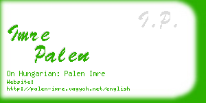 imre palen business card